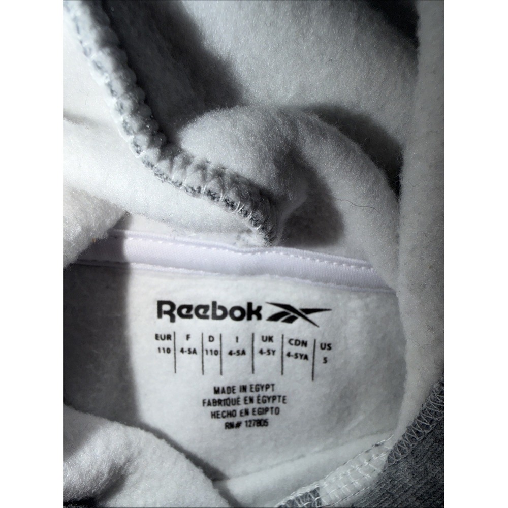 Reebok Youth Boys Gray Hooded Sweatshirt Sz Small - Picture 3 of 3
